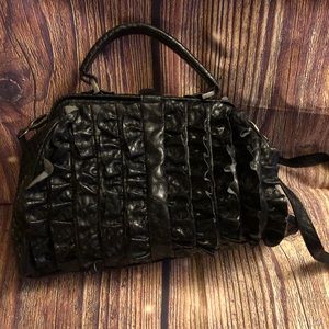 Black Ruffle Jessica Simpson bag